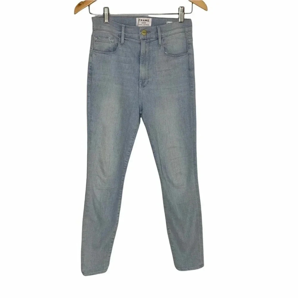 FRAME high rise cigarette jeans size 27